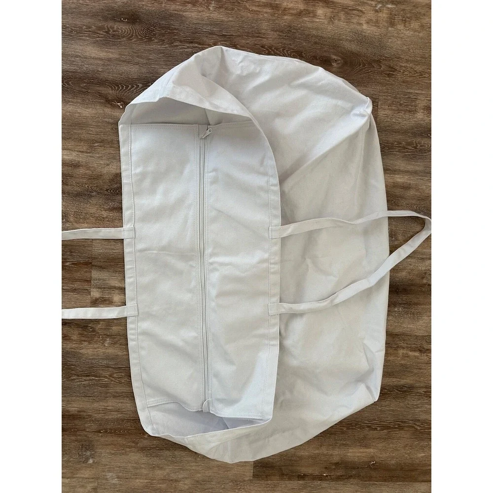 Away Travel  XL tote bag White Dust Cover Cotton Fabric Zipper 11x24x20